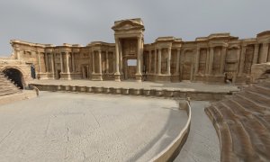 Image: Roman Theatre at Palmyra: Interior, Perpetuity Palmyra, The Arc/k Project. Screenshot of VR.