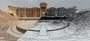 Perpetuity | Palmyra by The Arc/k Project consists of several sites: the Temple of Bel, the Arch of Triumph, The Roman Theatre, and the Fakhr-al-Din al-Ma’ani Castle in Palmyra, Syria graphic