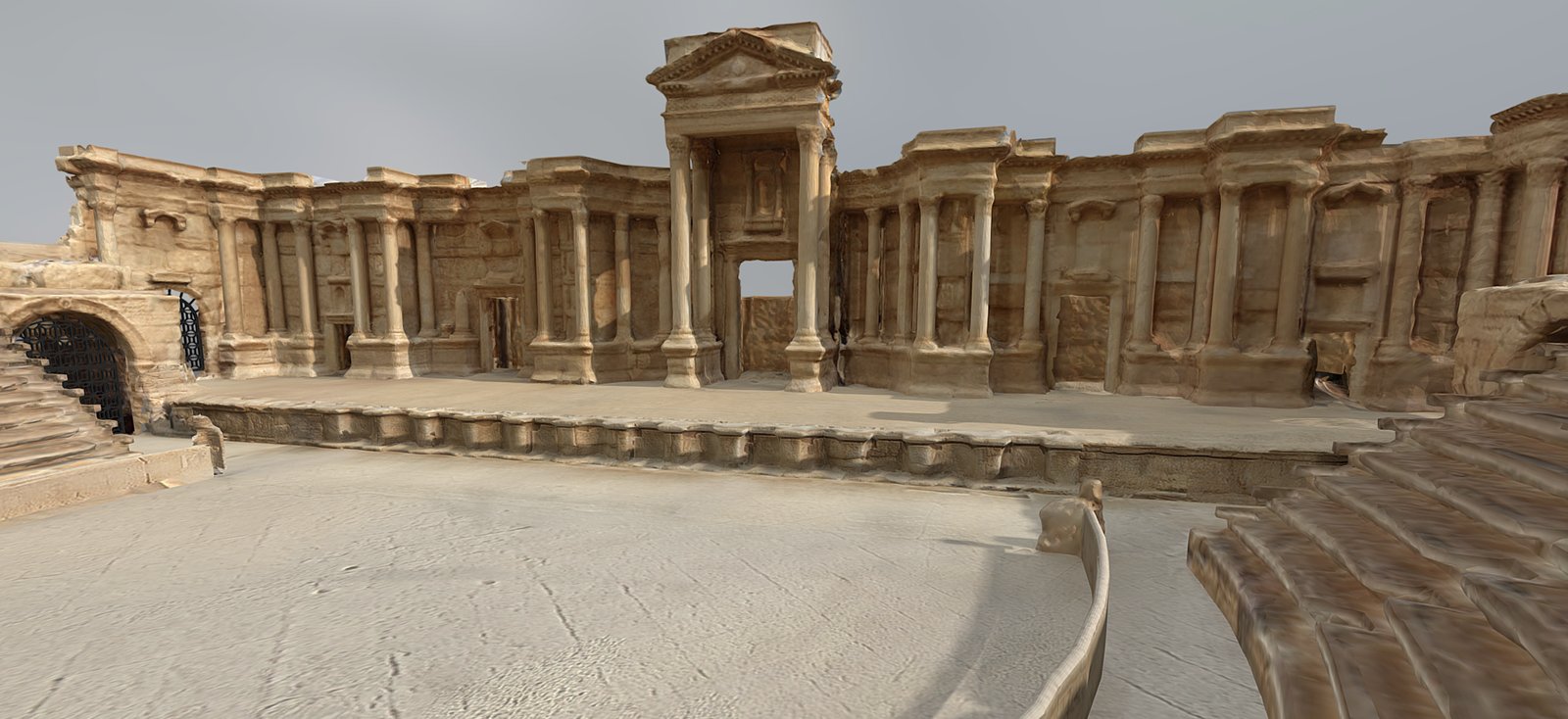 Roman Theatre at Palmyra: Interior, Perpetuity Palmyra, The Arc/k Project. width=